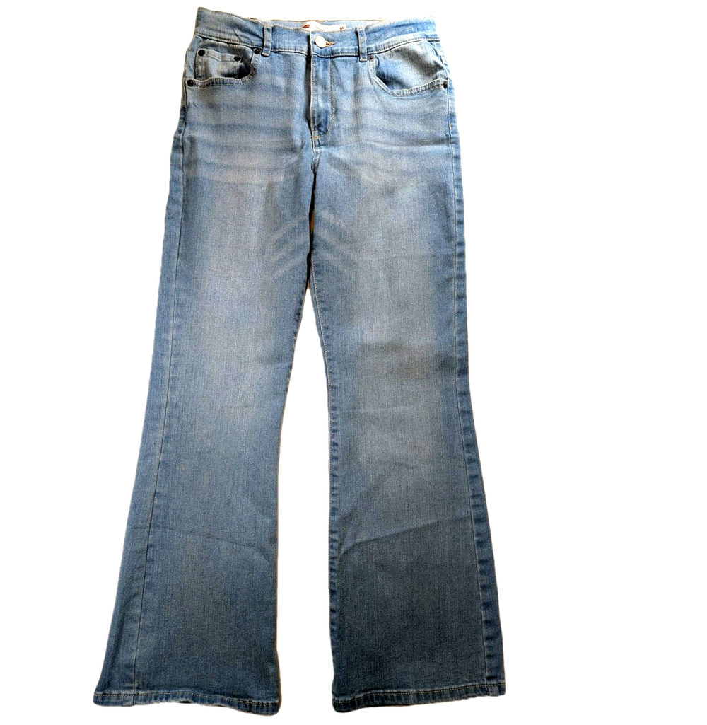Levi’s 726 Bootcut Jeans Girls 16 Light Wash Adjustable Waist Classic Y2K Flare